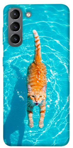 Чехол itsPrint Cat swimming для Samsung Galaxy S21