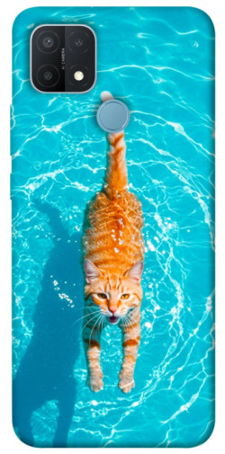 Чехол itsPrint Cat swimming для Oppo A15s / A15