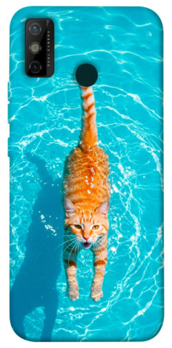 Чехол itsPrint Cat swimming для TECNO Spark 6 Go