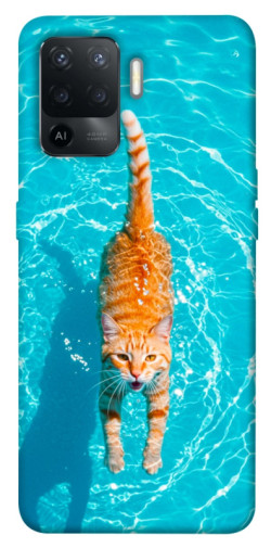Чехол itsPrint Cat swimming для Oppo Reno 5 Lite