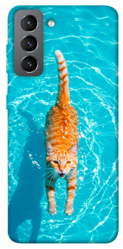 Чехол itsPrint Cat swimming для Samsung Galaxy S21 FE