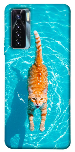 Чехол itsPrint Cat swimming для TECNO Camon 17 Pro