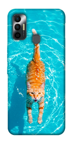 Чехол itsPrint Cat swimming для TECNO Spark 7