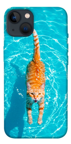 Чехол itsPrint Cat swimming для Apple iPhone 13 (6.1")