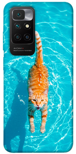 Чехол itsPrint Cat swimming для Xiaomi Redmi 10