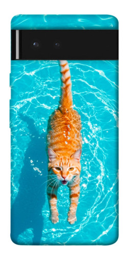 Чехол itsPrint Cat swimming для Google Pixel 6