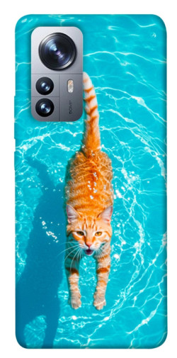 Чехол itsPrint Cat swimming для Xiaomi 12 / 12X