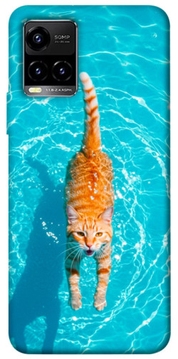Чехол itsPrint Cat swimming для Vivo Y21 / Y33s