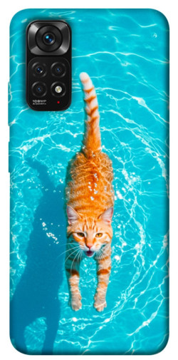 Чохол itsPrint Cat swimming для Xiaomi Redmi Note 11 (Global) / Note 11S