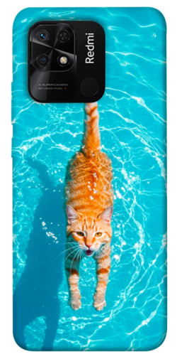 Чехол itsPrint Cat swimming для Xiaomi Redmi 10C