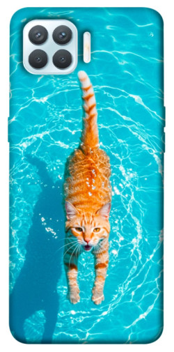 Чехол itsPrint Cat swimming для Oppo F17 Pro