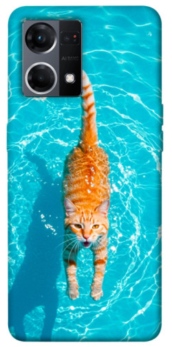 Чохол itsPrint Cat swimming для Oppo Reno 7 4G