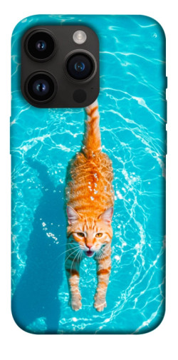 Чехол itsPrint Cat swimming для Apple iPhone 14 Pro (6.1")