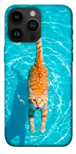 Чехол itsPrint Cat swimming для Apple iPhone 14 Pro Max (6.7")