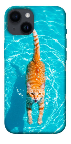 Чехол itsPrint Cat swimming для Apple iPhone 14 (6.1")