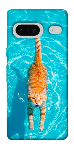Чехол itsPrint Cat swimming для Google Pixel 7