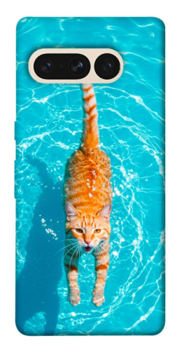 Чехол itsPrint Cat swimming для Google Pixel 7 Pro