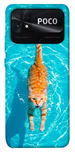Чехол itsPrint Cat swimming для Xiaomi Poco C40