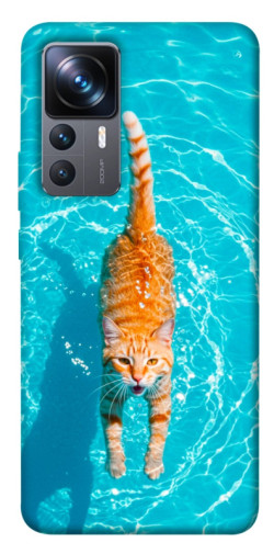 Чехол itsPrint Cat swimming для Xiaomi 12T / 12T Pro