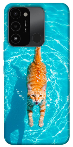 Чехол itsPrint Cat swimming для Tecno Spark Go 2022 (KG5m)