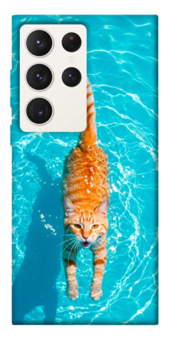 Чехол itsPrint Cat swimming для Samsung Galaxy S23 Ultra