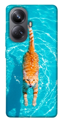 Чехол itsPrint Cat swimming для Realme 10 Pro+