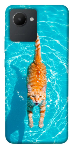 Чехол itsPrint Cat swimming для Realme C30s