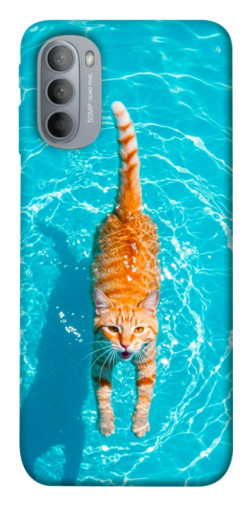 Чехол itsPrint Cat swimming для Motorola Moto G31
