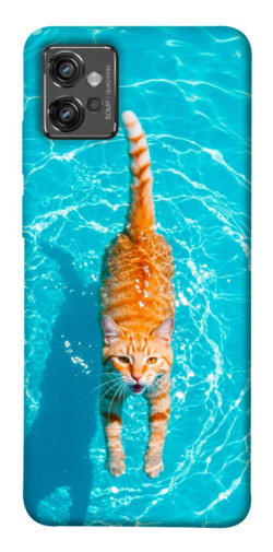 Чехол itsPrint Cat swimming для Motorola Moto G32