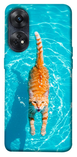 Чехол itsPrint Cat swimming для Oppo Reno 8 T 4G