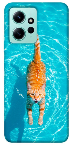 Чехол itsPrint Cat swimming для Xiaomi Redmi Note 12 4G