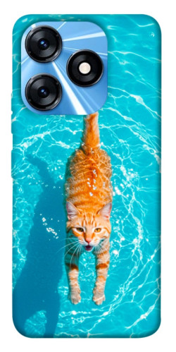 Чехол itsPrint Cat swimming для TECNO Spark 10 Pro