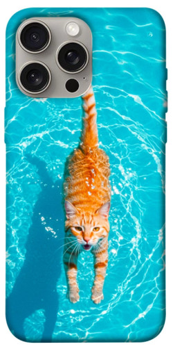 Чехол itsPrint Cat swimming для Apple iPhone 15 Pro Max (6.7")