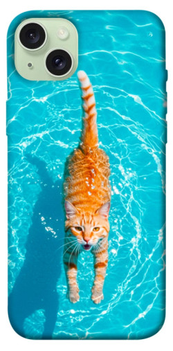 Чехол itsPrint Cat swimming для Apple iPhone 15 Plus (6.7")