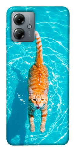 Чехол itsPrint Cat swimming для Motorola Moto G14