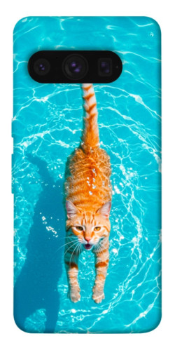 Чехол itsPrint Cat swimming для Google Pixel 8 Pro
