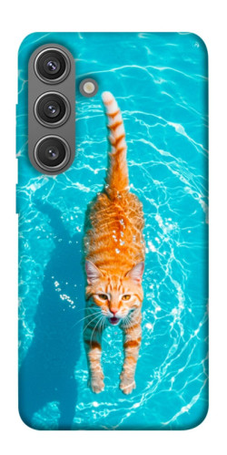 Чехол itsPrint Cat swimming для Samsung Galaxy S24
