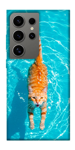 Чехол itsPrint Cat swimming для Samsung Galaxy S24 Ultra