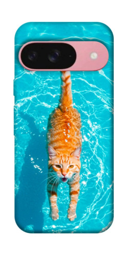 Чехол itsPrint Cat swimming для Google Pixel 9