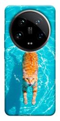 Чехол itsPrint Cat swimming для Xiaomi 14 Ultra