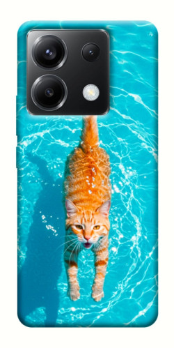 Чехол itsPrint Cat swimming для Xiaomi Poco X6