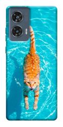 Чехол itsPrint Cat swimming для Motorola Edge 50 Fusion