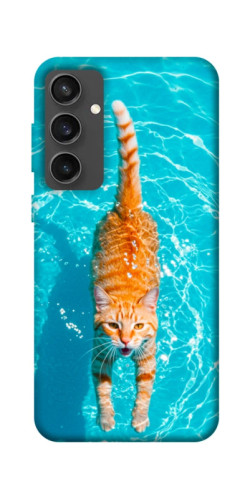 Чехол itsPrint Cat swimming для Samsung Galaxy S24 FE
