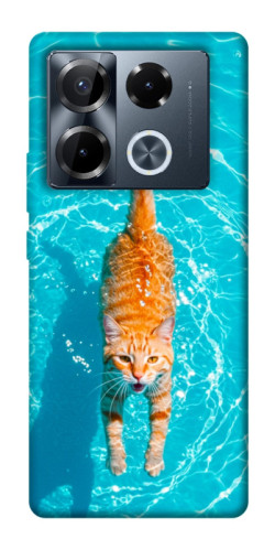 Чехол itsPrint Cat swimming для Infinix Note 40 Pro 4G