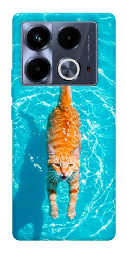 Чехол itsPrint Cat swimming для Infinix Note 40 4G