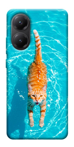 Чехол itsPrint Cat swimming для Xiaomi Poco X7 Pro