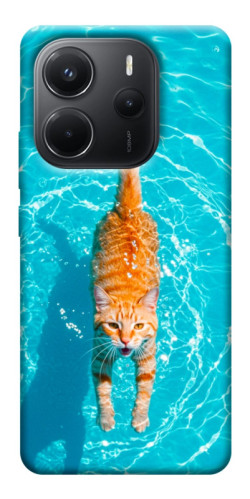 Чехол itsPrint Cat swimming для Xiaomi Redmi Note 14 4G (Int. version)