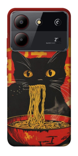 Чехол itsPrint Cat noodles для ZTE Blade A54 4G