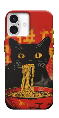 Чехол itsPrint Cat noodles для Apple iPhone 16 Plus (6.7")