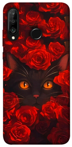 Чехол itsPrint Rose cat для Huawei P30 lite